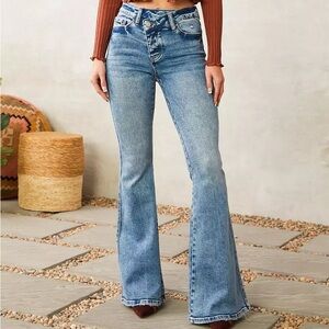 Flying Monkey High Rise Stretch Super Flare Jeans